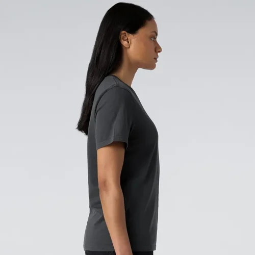 AS Colour Ladies Maple Faded T Shirt, Faded Black, studio side view