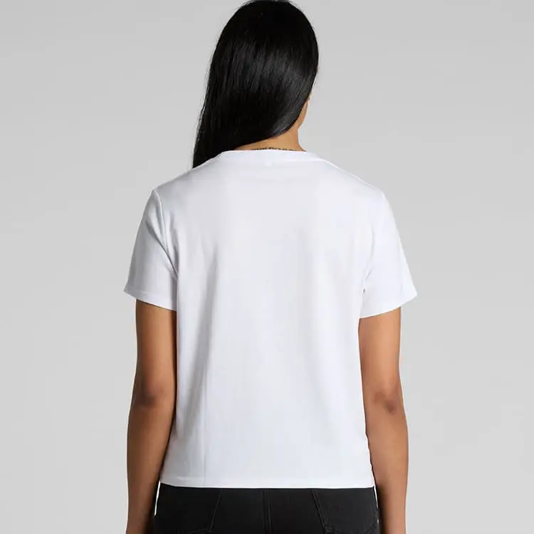 AS Colour Ladies Maple Minus T Shirt, White, studio back view