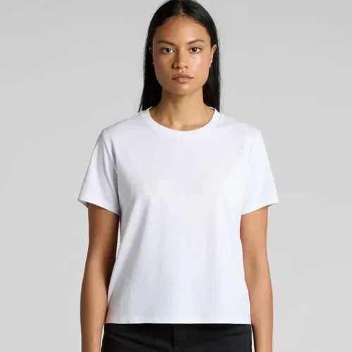 AS Colour Ladies Maple Minus T Shirt, White, studio front view