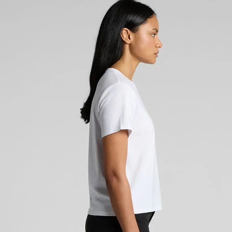 AS Colour Ladies Maple Minus T Shirt, White, studio side view