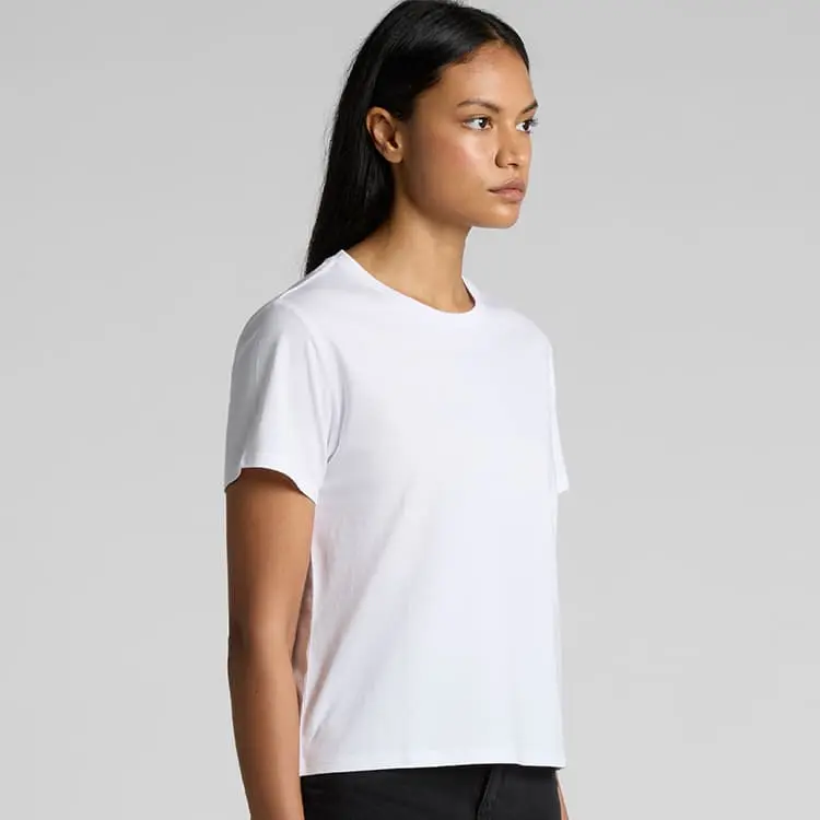 AS Colour Ladies Maple Minus T Shirt, White, studio turn view