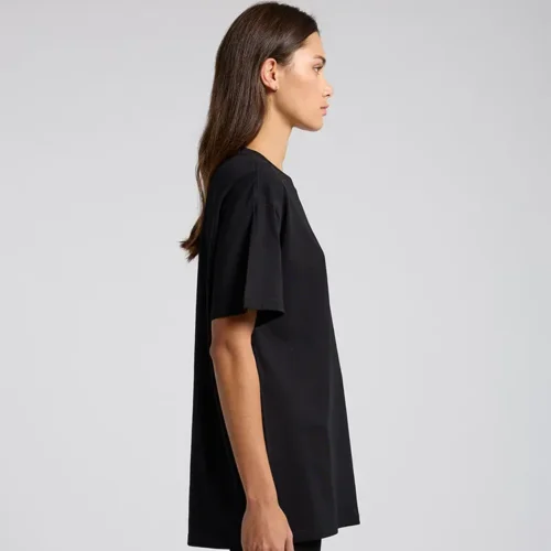 AS Colour Ladies Martina Boyfriend T Shirt custom print, Black, studio side