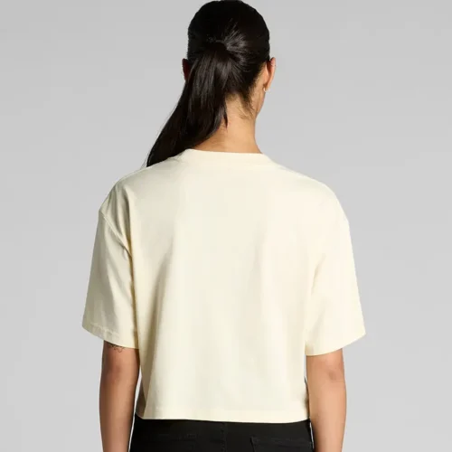 AS Colour Ladies Martina Crop T Shirt custom print, Butter, studio back