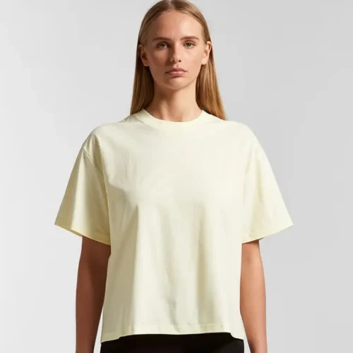 AS Colour Ladies Martina T Shirt, Butter, studio front view