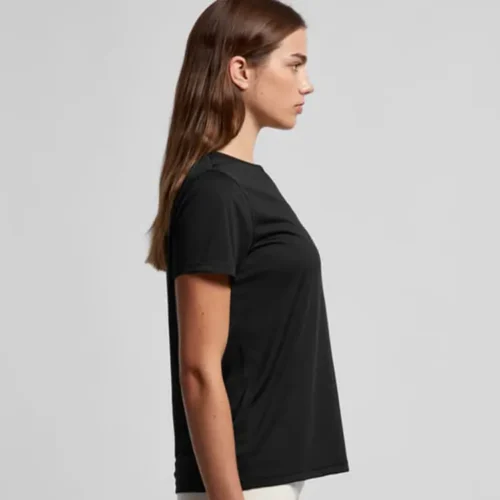 AS Colour Maple Active T Shirt, Black, studio side view