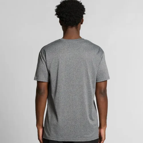 AS Colour Men Staple Active T Shirt, Graphite, studio back view