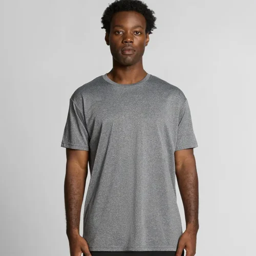 AS Colour Men Staple Active T Shirt, Graphite, studio front view