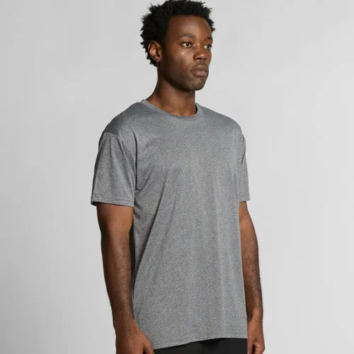 AS Colour Men Staple Active T Shirt, Graphite, studio three-quarter view