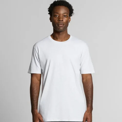AS Colour Men Staple Marle T Shirt, White Marle, lifestyle front