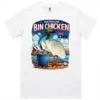 White men’s bin chicken t-shirt lay flat showing front print