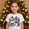 Kids white Brisbane Christmas t-shirt with Santa and koala design