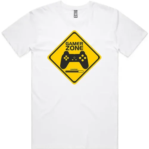 White Gamer Zone Loading men's t-shirt