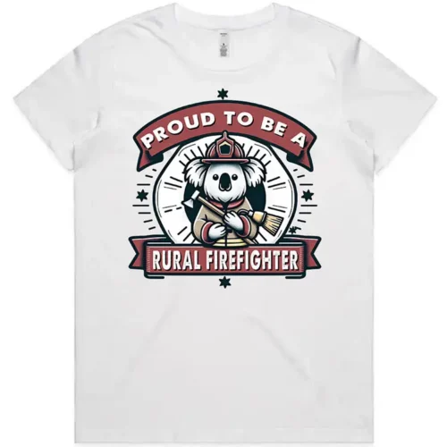 Ladies white Proud to Be a Rural Firefighter t-shirt alternate product image