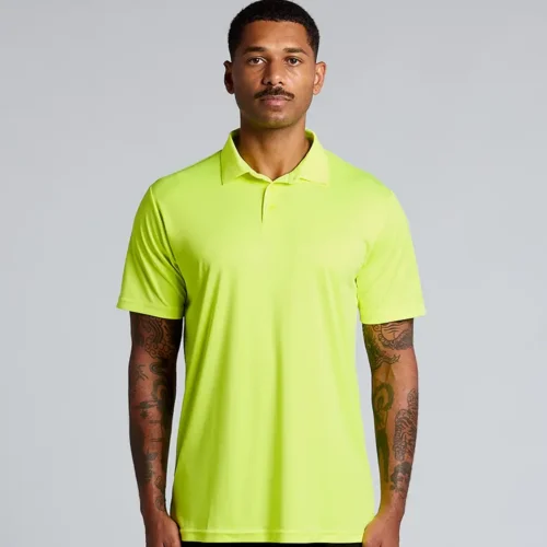 AS Colour Men Work Safety Polo in Safety Yellow, front view