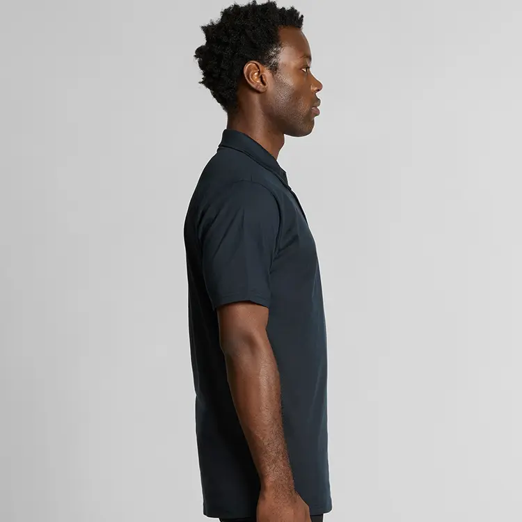 AS Colour Chad Polo in Navy, studio side view