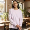 AS Colour Ladies Classic Long Sleeve T Shirt with custom print, Orchid, lifestyle view