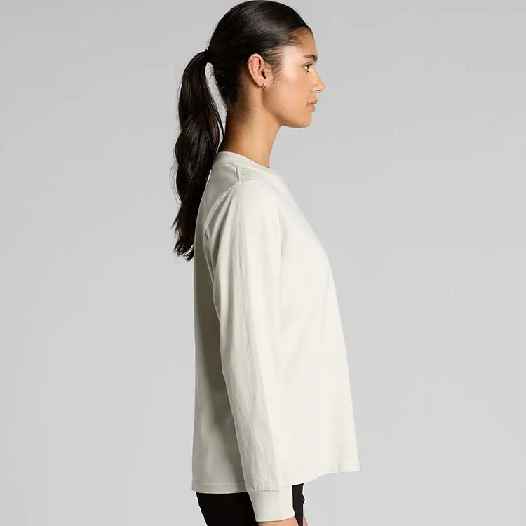 AS Colour Ladies Heavy Faded Long Sleeve T Shirt, Faded Bone, studio side view