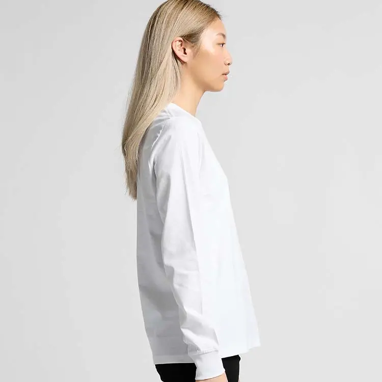 AS Colour Ladies Maple Long Sleeve T Shirt, White, studio side view