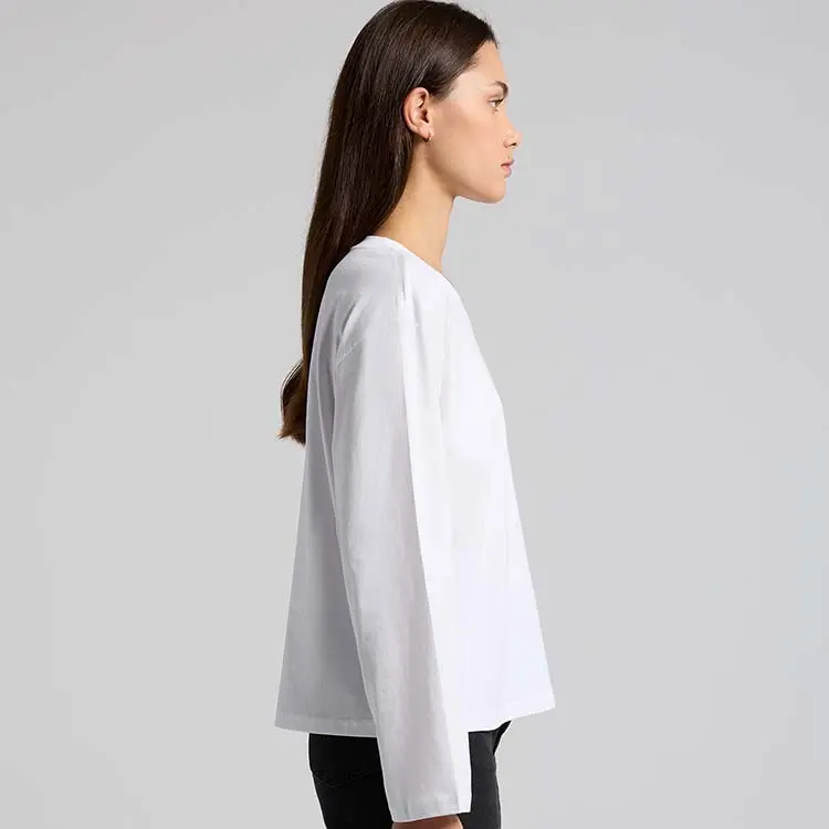 AS Colour Ladies Martina Long Sleeve T Shirt, White, studio side view