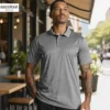 AS Colour Men Work Polo with custom print in Graphite, main product view