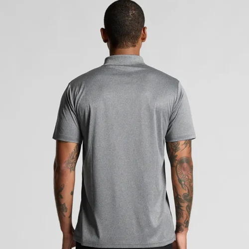 AS Colour Men Work Polo in Graphite, studio back view