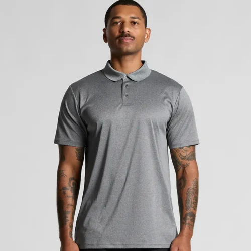 AS Colour Men Work Polo in Graphite, studio front view