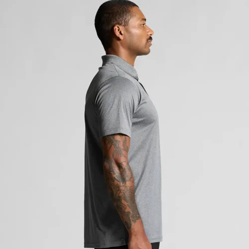 AS Colour Men Work Polo in Graphite, studio side view
