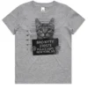 Bad Kitty design printed on a Grey Marle kids t-shirt