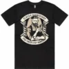 Classic Barber Shop men’s t-shirt in black shown lay flat with front design