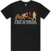 Evolution of a Man men’s t-shirt in black shown lay flat with cartoon evolution design