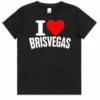 Black kids I Love Brisvagas t-shirt with front graphic design