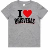 Grey Marle kids I Love Brisvagas t-shirt with front print