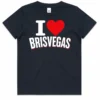 Navy kids I Love Brisvagas t-shirt with Brisbane-themed front print