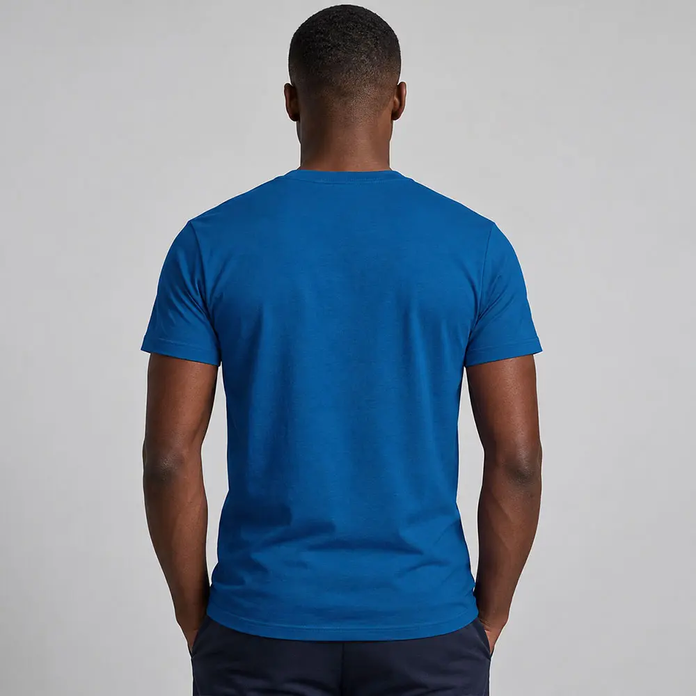 Back view of an Ocean Blue Printer PA440 Men’s 140 Tee ready for custom printing