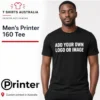 Printer Activewear Men's Printer 160 Tee Custom printed in Australia