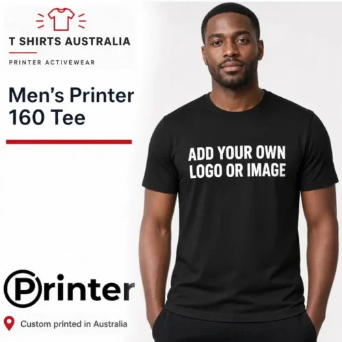 Printer Activewear Men's Printer 160 Tee Custom printed in Australia