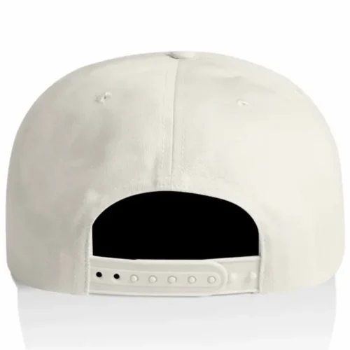 Back view of a light-coloured AS Colour Surf Cotton Cap 1119 showing the rear opening and adjustable plastic snapback closure