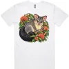 Brushtail Possum Among Eucalyptus Blooms printed on a white Men’s T-Shirt, design by Australia Art Prints