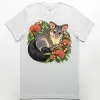 Brushtail Possum Among Eucalyptus Blooms printed on a white Premium Men’s T-Shirt, design by Australia Art Prints