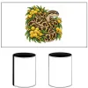 White neoprene stubby holder printed with the Carpet Python Among Golden Wattle design