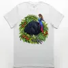 Cassowary Among Rainforest Foliage printed on a white Premium Men’s T-Shirt, design by Australia Art Prints
