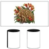 Echidna Among Kangaroo Paws printed on a white Stubby Holder, design by Australia Art Prints