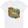 Green Sea Turtle Among Coral and Seagrass printed on a white Kids T-Shirt, design by Australia Art Prints