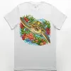 Green Sea Turtle Among Coral and Seagrass printed on a white Premium Men’s T-Shirt, design by Australia Art Prints