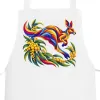 Kangaroo with Eucalyptus and Wattle printed on a white Apron, design by Australia Art Prints