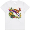 Kangaroo with Eucalyptus and Wattle printed on a white Kids T-Shirt, design by Australia Art Prints
