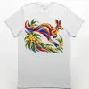 Kangaroo with Eucalyptus and Wattle printed on a white Premium Men’s T-Shirt, design by Australia Art Prints