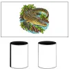 Saltwater Crocodile Among Mangroves printed on a white Stubby Holder, design by Australia Art Prints