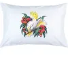 Sulphur-crested Cockatoo in Bloom printed on a white Pillow Case, design by Australia Art Prints
