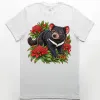 Tasmanian Devil Among Waratah Blooms printed on a white Premium Men’s T-Shirt, design by Australia Art Prints